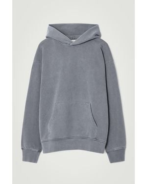 COS Washed Cotton-jersey Hoodie - Gray
