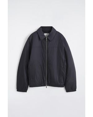 COS Padded Nylon Zip-Up Bomber Jacket - Blue