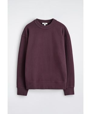 COS Relaxed Washed-Cotton Sweatshirt - Purple