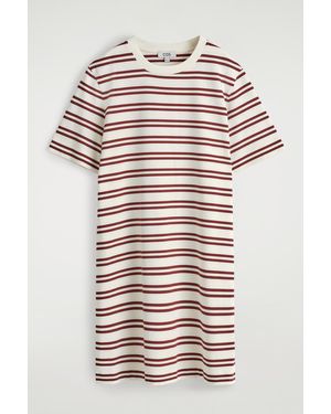 COS Cotton Mini T-Shirt Dress - Natural