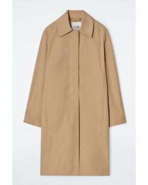 COS Cotton Car Coat - Natural