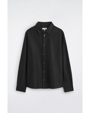 COS Striped Cotton-Jersey Shirt - Black