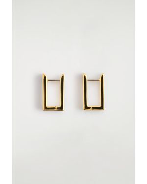 COS Rectangular Hoop Earrings - Natural