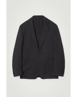 COS Unstructured Wool Blazer - Regular - Black