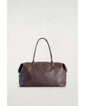 COS Borsa Bowling Frieze - Marrone