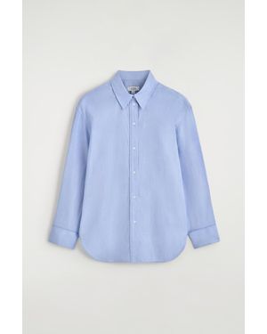 COS Folded-Cuff Cotton Shirt - Blue