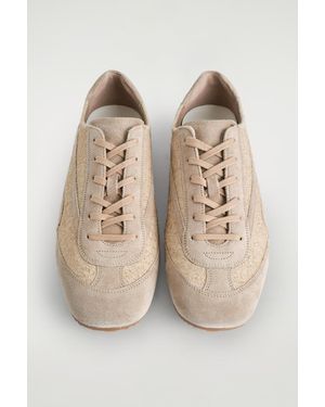 COS Minimal Suede Trainers - Natural