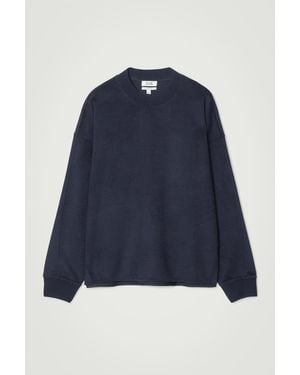 COS Oversized Merino-Wool Jersey Jumper - Blue