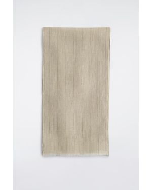 COS Fringed Linen Scarf - Natural