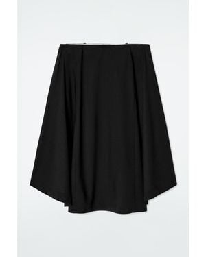 COS Deconstructed Sheer Wool Skirt - Black