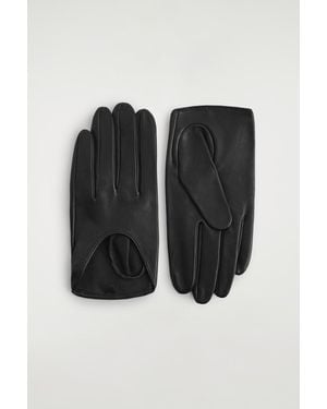 COS Leather Driving Gloves - Black