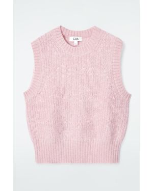 COS Mohair Knit Vest - Pink