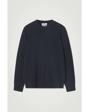 COS Regular Ribbed-knit Cotton Jumper - Blue
