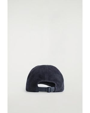 COS Suede Baseball Cap - Blue