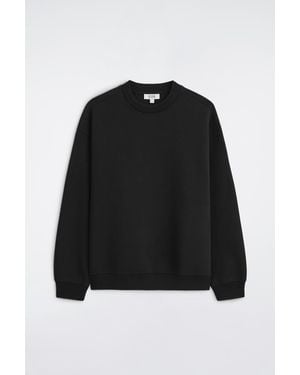 COS Relaxed Scuba Sweatshirt - Black