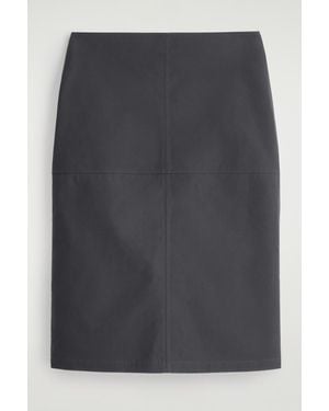 COS Cotton Pencil Skirt - Grey