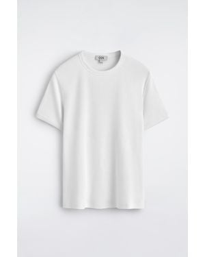 COS Slim Ribbed Cotton T-shirt - White