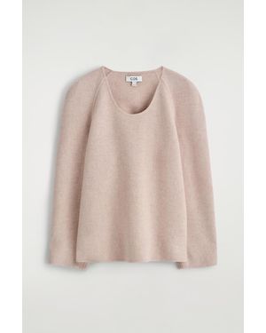 COS Double-Faced Wool Top - Pink