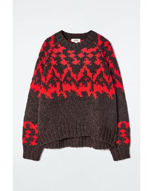 COS Fair-isle Wool Sweater - Red