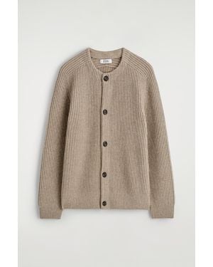 COS Ribbed Wool Crew-Neck Sweater - Natural