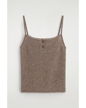 COS Cashmere Tank Top - Brown