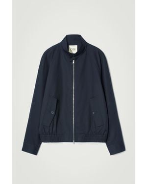COS Water-Repellent Harrington Jacket - Blue
