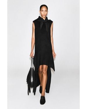 COS Kleid Aus Doubleface-Wolle Mit Tiefer Taille - Schwarz