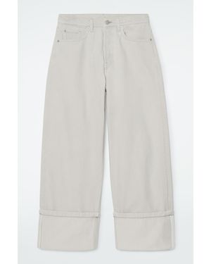 COS Facade Turn-up Straight-leg Jeans - White