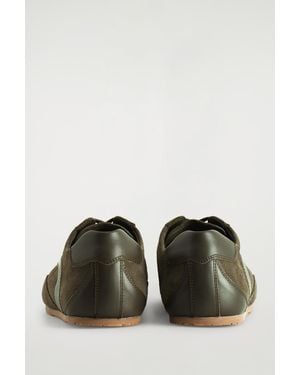 COS Minimal Leather Trainers - Green