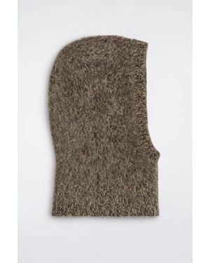 COS Brushed-Cashmere Balaclava - Green