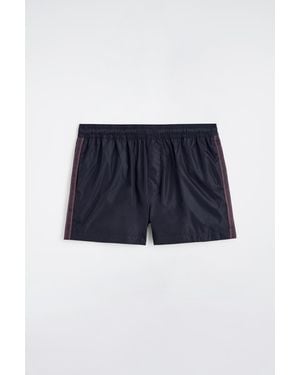 COS Stripe-Detail Swim Shorts - Blue