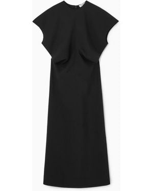 COS Spiral Seam Maxi Dress - Black