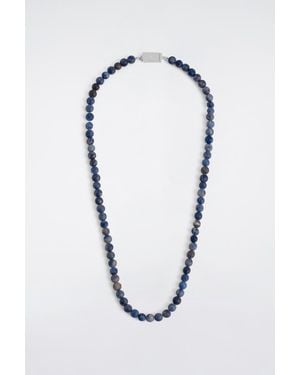 COS Beaded Stone Necklace - Blue