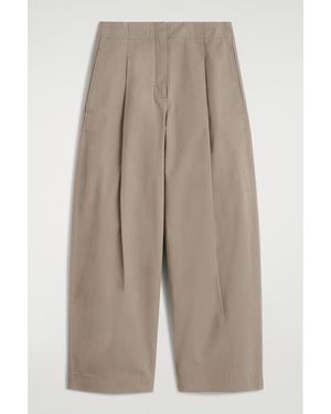 COS Pleated Barrel-Leg Chinos - Natural