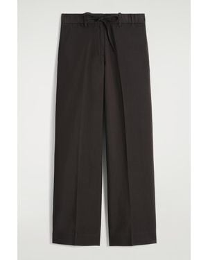 COS Fluid Drawstring Trousers - Black