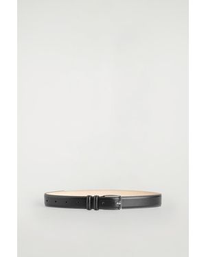 COS Topstitched Leather Belt - Black