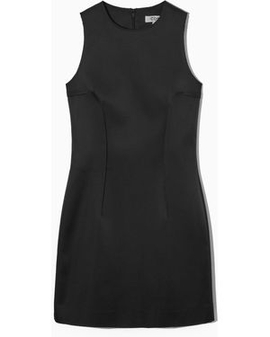 COS Slim-fit Satin Mini Dress - Black