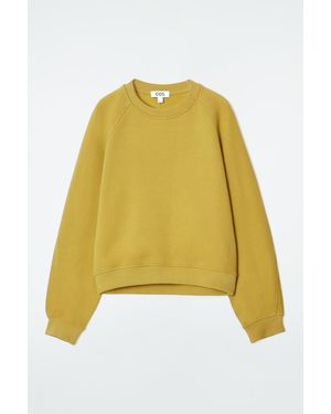 COS Rounded Cotton-Jersey Sweatshirt - Yellow
