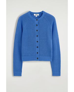 COS Knitted Linen Cardigan - Blue