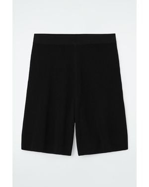 COS Ribbed-knit Bermuda Shorts - Black
