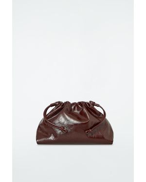 COS Kleine Cavatelli Clutch Aus Leder - Braun