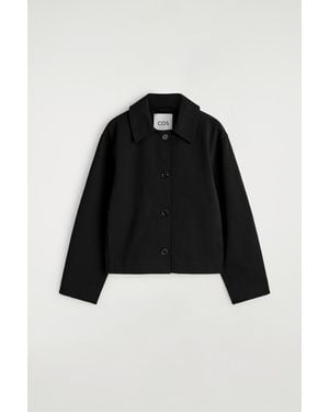 COS Rounded Jersey Jacket - Black