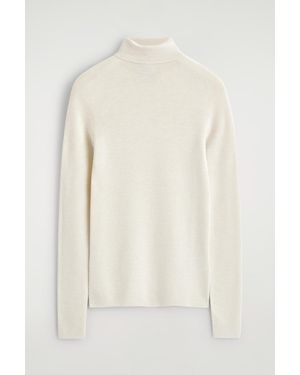 COS Sparkly Seamless Wool Top - White