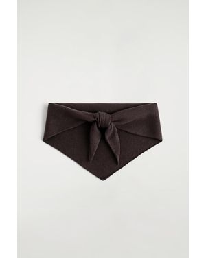 COS Oversized Wool Triangle Scarf - Black