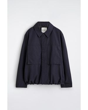 COS Packable-Hood Windbreaker Jacket - Blue