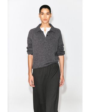 COS Poloshirt Aus Merinowolle - Schwarz