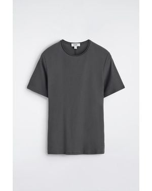 COS Slim-Fit Cotton Crepe Lightweight T-Shirt - Grey