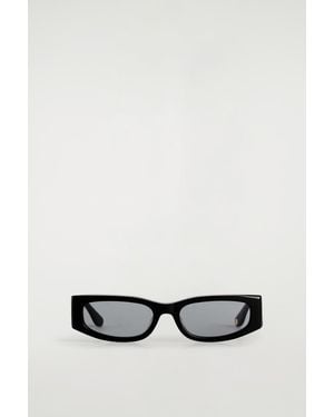 COS Occhiali Da Sole Rettangolari Dalla Linea Sottile - Nero