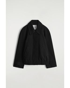 COS Rounded Cotton Blouson Jacket - Black