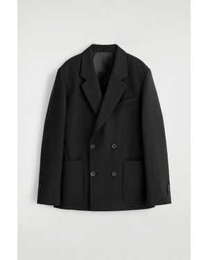 COS Unstructured Wool-Blend Blazer - Black